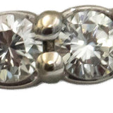 18k White Gold VS Round Diamond Four Stone Band Ring 0.33CT Size 6