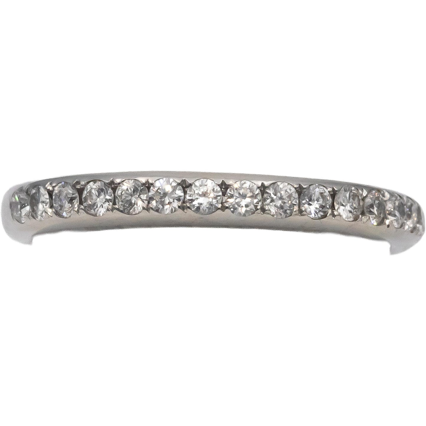 ODELIA 18k White Gold Round Diamond Band Ring 0.33CT Size 6.5