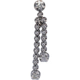 14k White Gold Round Diamond Drop Dangle Earrings 1.20CT