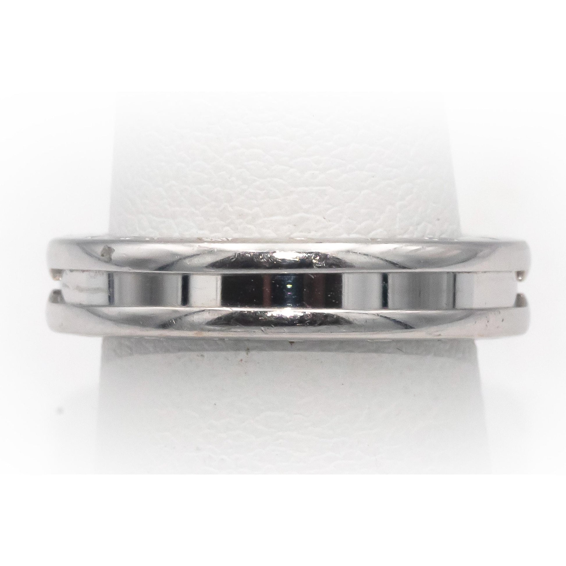 BVLGARI Designer 18k White Gold B.zero1 Band Ring Size 7 Euro Size 54