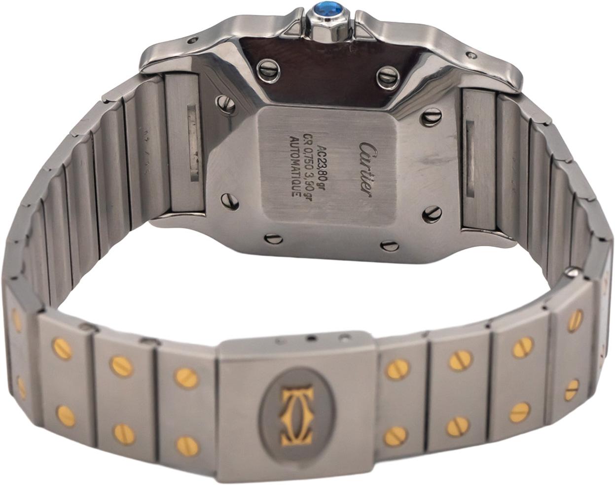 CARTIER Santos Carree Stainless Steel 18k Gold Automatic Watch 29mm Ref 2671