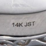 14k White Gold Round Diamond Inside Out Hoop Earrings 5.0CT