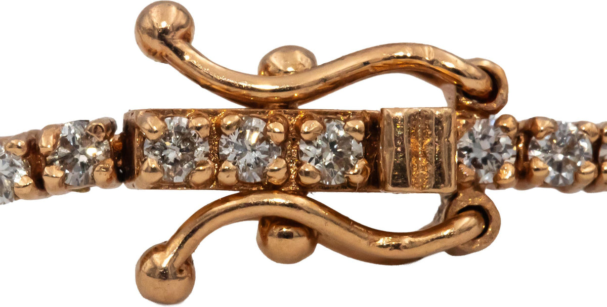 14k Rose Gold Round Diamond Tennis Bracelet 1.70CT