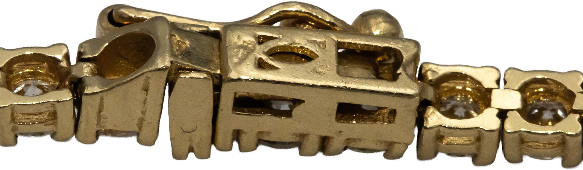 14k Yellow Gold VS Round Diamond Tennis Necklace 10.60CT