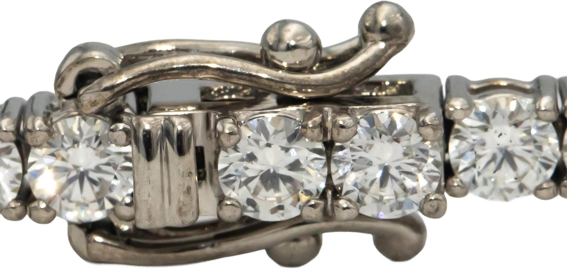 14k White Gold VS Round Diamond Tennis Bracelet 7.45CT