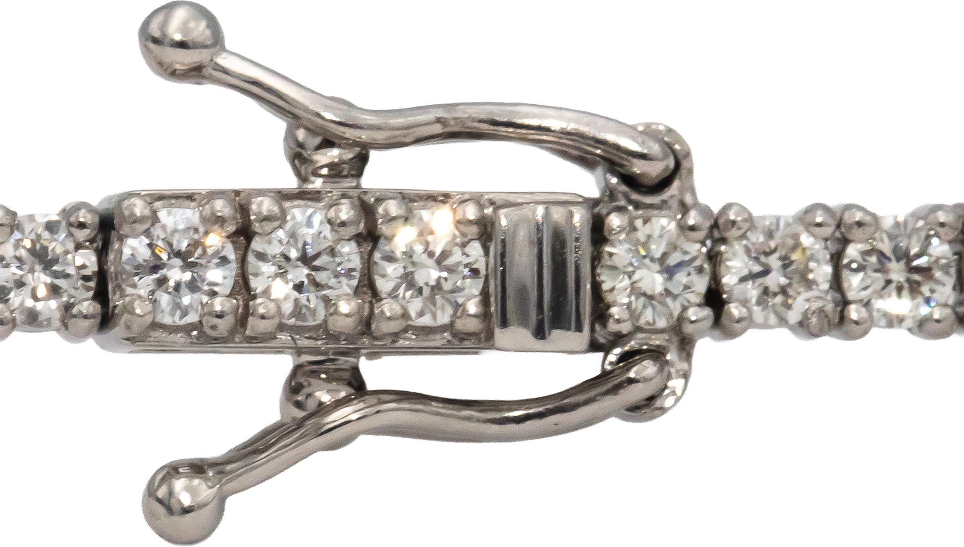 14k White Gold VS Round Diamond Tennis Bracelet 2.74CT