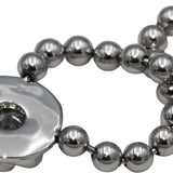 ROBERTO COIN 18k White Gold VS Round Diamond Beaded Necklace 0.10CT
