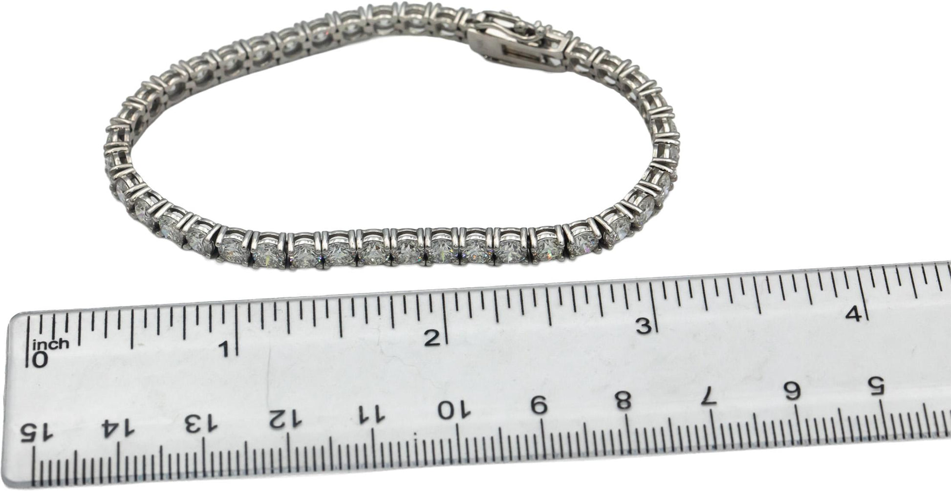 14k White Gold Round Diamond Tennis Bracelet 10.26CT