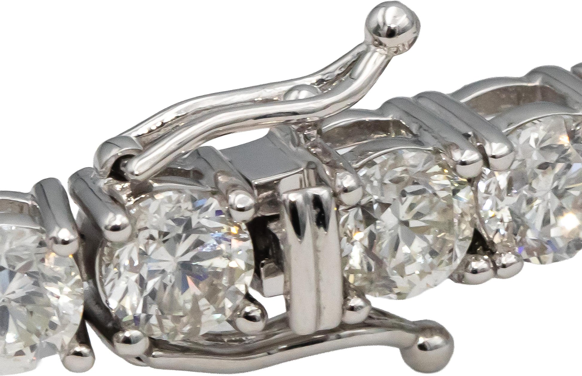 14k White Gold Round Diamond Tennis Bracelet 22.02CT
