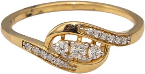 18k Yellow Gold VS Round Diamond Cocktail Ring 0.16CT Size 7.25