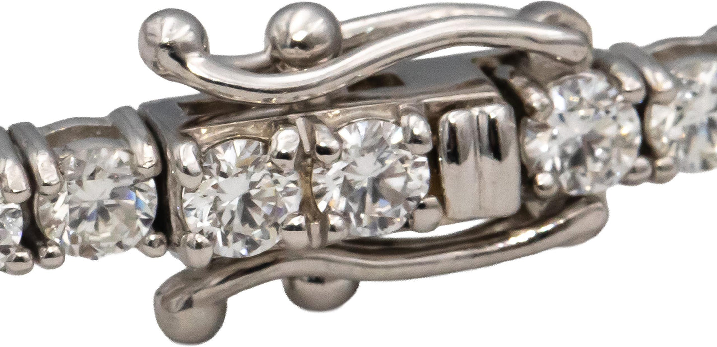 14k White Gold VS Round Diamond Tennis Bracelet 4.80CT