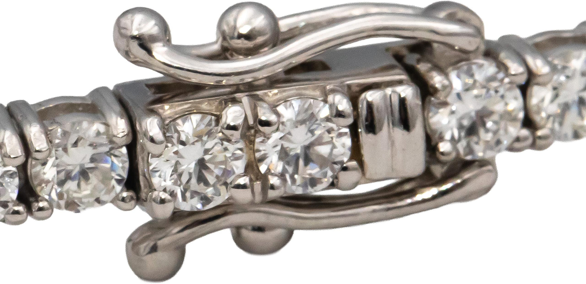 14k White Gold VS Round Diamond Tennis Bracelet 4.80CT
