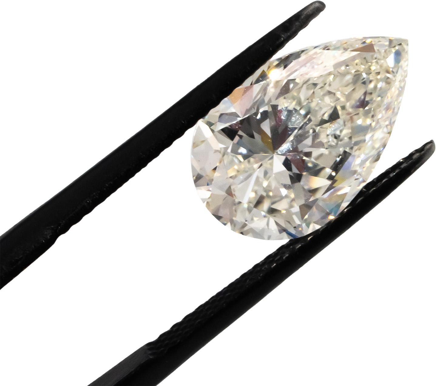 GIA Certified VS1/I Pear Brilliant Diamond Loose Stone 5.03CT