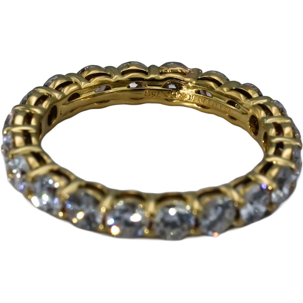TIFFANY & CO. 18k Gold VS Diamond 3.0mm Wide Tiffany Full Circle Ring 1.60CT