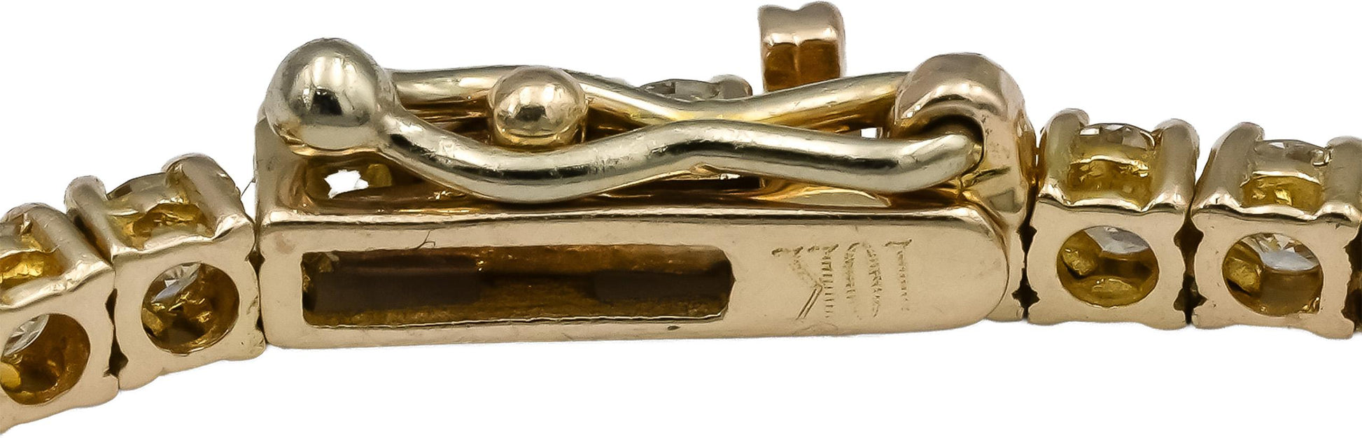 10k Yellow Gold VS Round Diamond Tennis Necklace 11.01CT