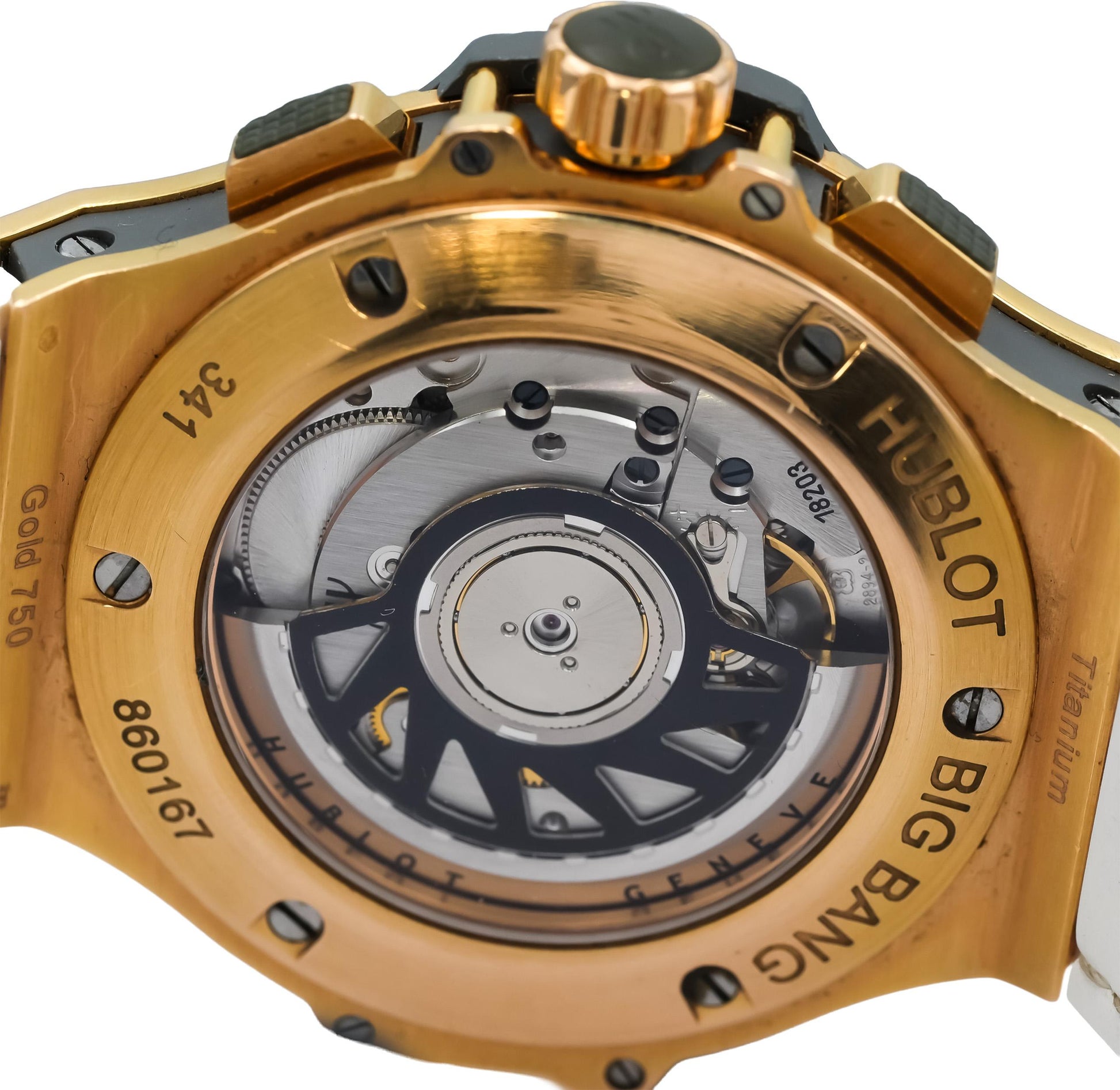 HUBLOT 18k Rose Gold Big Bang Automatic Watch w/ Factory Diamond Bezel Model 341