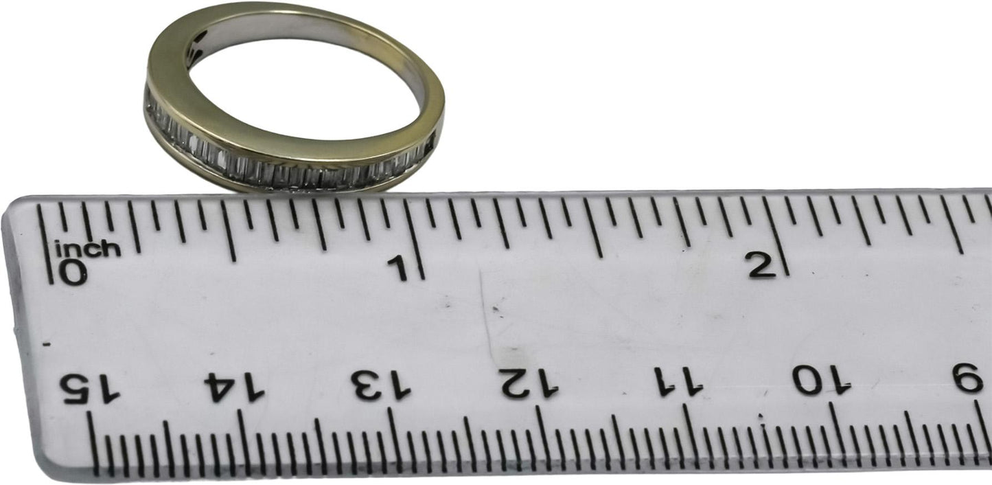 14k White Gold Baguette Cut Channel Set Diamond Band Ring 0.50CT Size 6