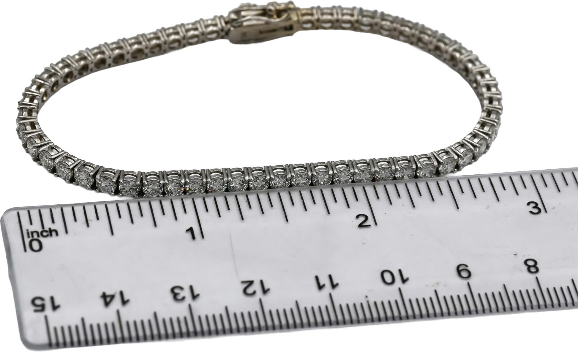 14k White Gold VS Lab-Grown Diamond Tennis Bracelet 8.86CT
