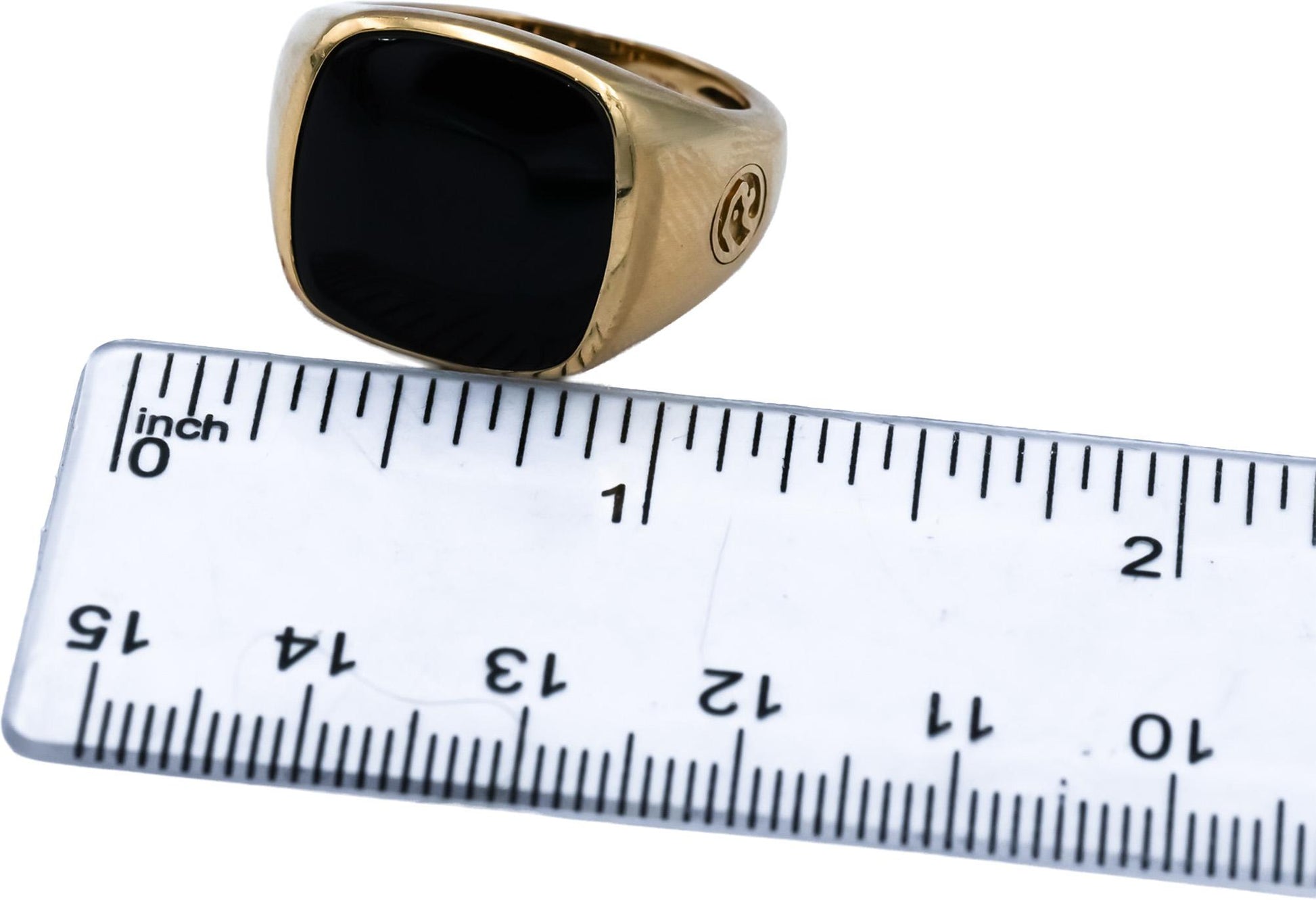 EFFY 14k Yellow Gold Cabochon Black Onyx Ring Size 9.25