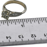 18k White Gold Round Diamond Engagement Ring 1.71CT w/ 1.51CT Center Size 6.25