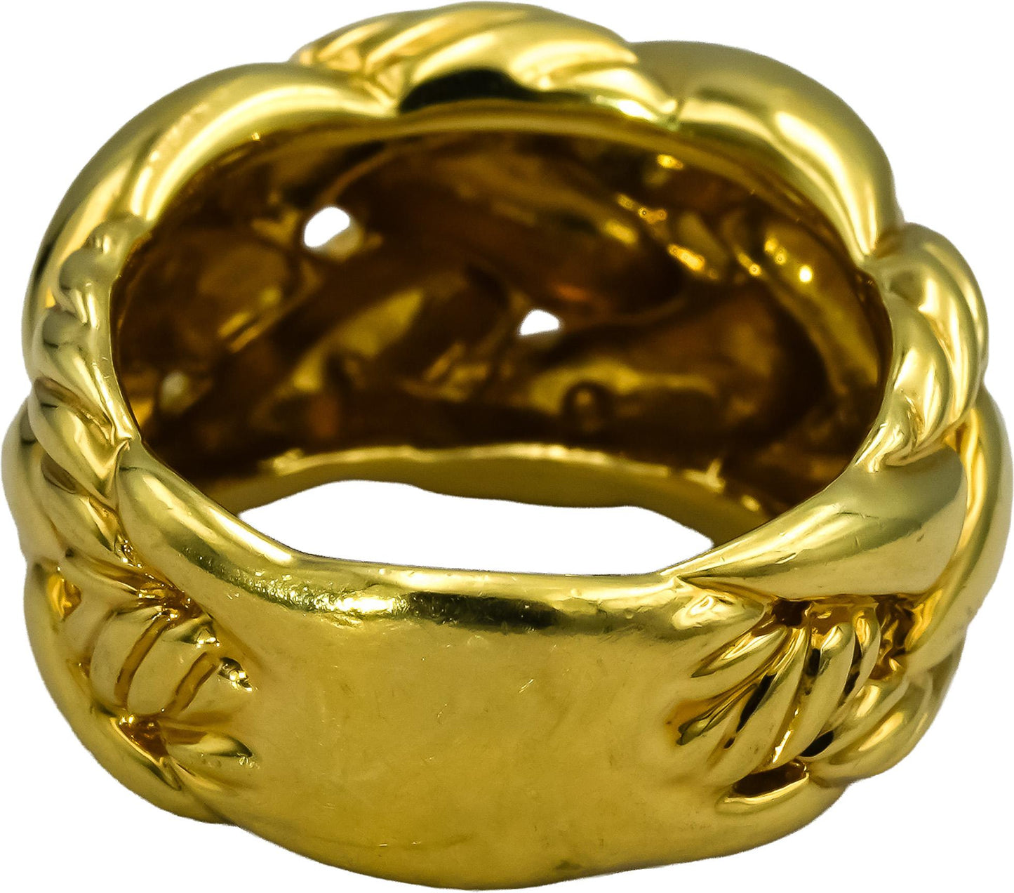 DAVID YURMAN 18k Gold Woven Collection Cable Ring 13.0mm Wide 5400.00 Retail
