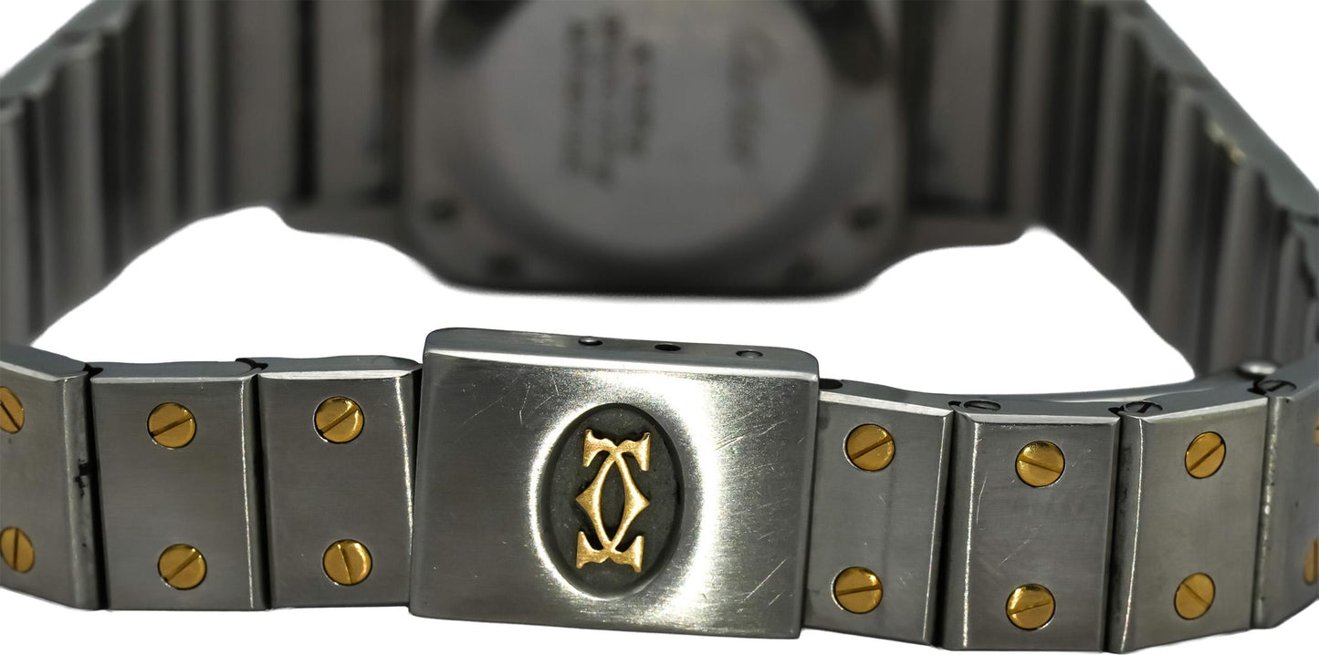 CARTIER Stainless Steel & 18k Gold Santos 24mm Quartz Ladies Watch
