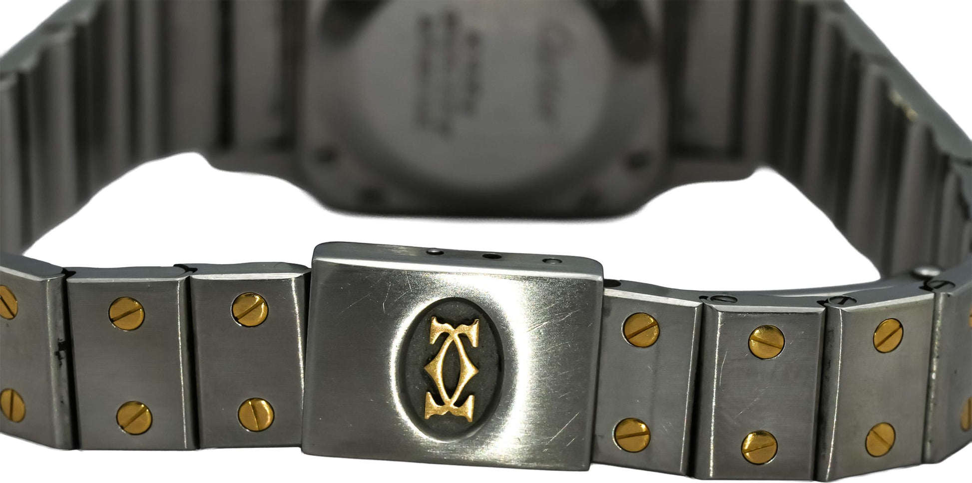 CARTIER Stainless Steel & 18k Gold Santos 24mm Quartz Ladies Watch