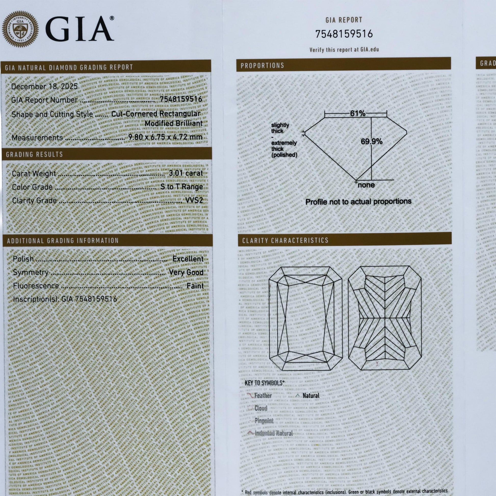 GIA Certified Platinum Diamond Engagement Ring 4.49CT w/ 3.01CT Center Size 8
