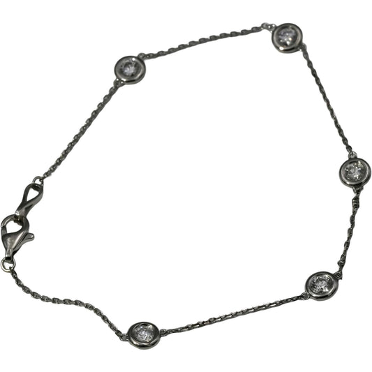 Platinum Round Diamond By The Yard Chain Bracelet 0.43CT