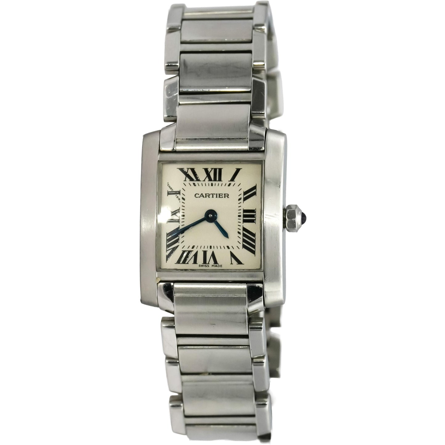 CARTIER Stainless Steel Tank Francaise Quartz Watch Ref 2384