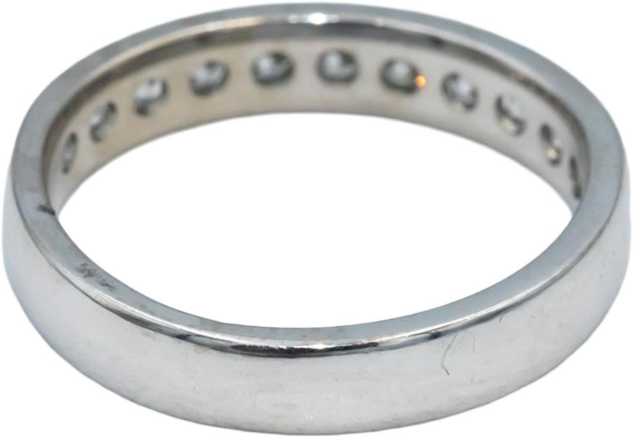 14k White Gold Round Cut Diamond Wedding Anniversary Ring .50CT Size 5.5
