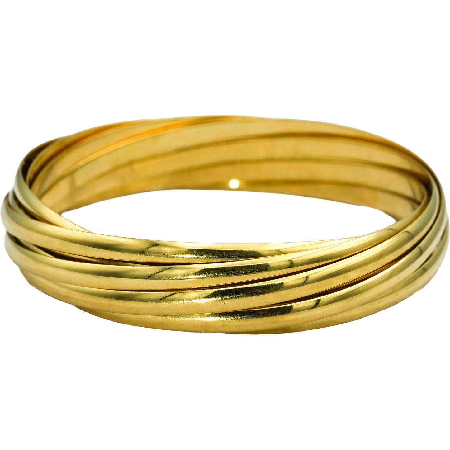 TIFFANY & CO. 18k Yellow Gold Paloma's Melody 9-Bangle Rolling Bracelet w/ Box