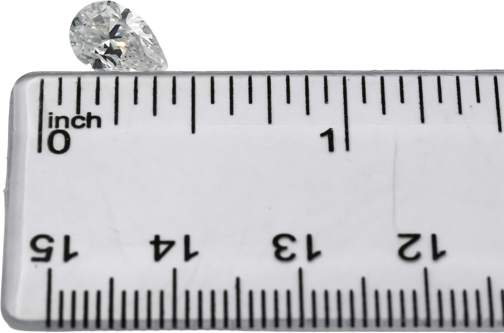 GIA Certified SI2/E Pear Brilliant Cut Diamond Loose Stone 1.33CT