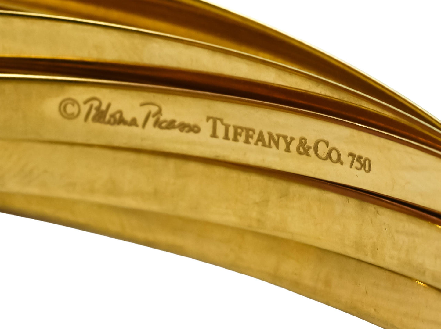 TIFFANY & CO. 18k Yellow Gold Paloma's Melody 9-Bangle Rolling Bracelet w/ Box