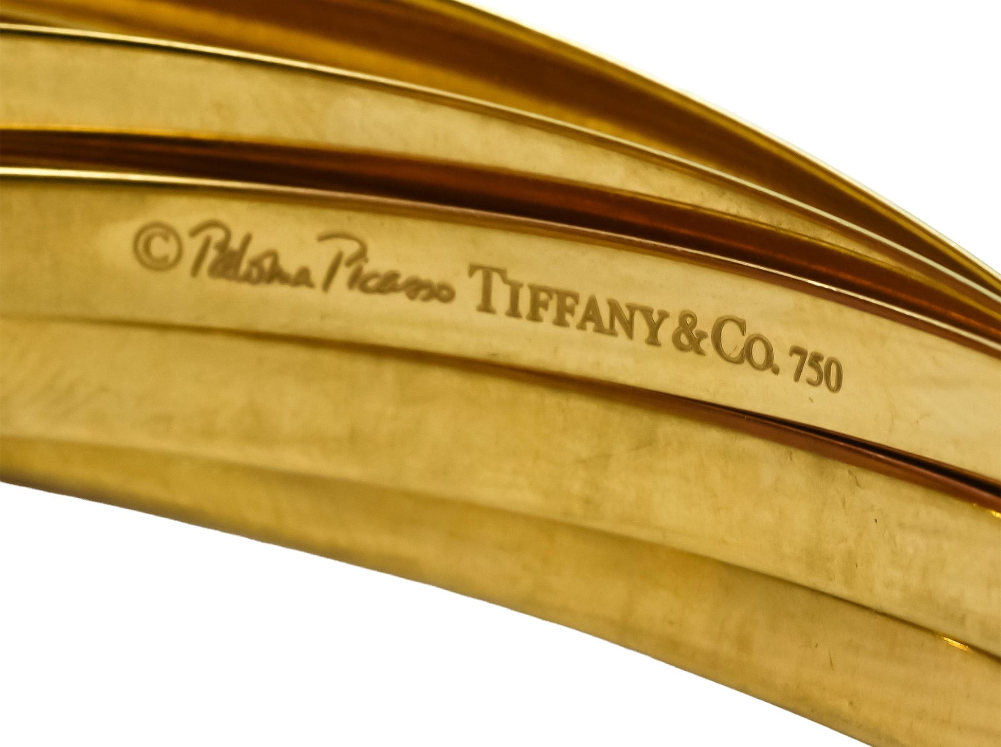 TIFFANY & CO. 18k Yellow Gold Paloma's Melody 9-Bangle Rolling Bracelet w/ Box
