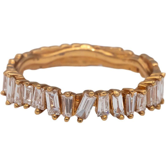 18k Yellow Gold VS Baguette Cut Diamond Band Ring 0.75CT Size 7