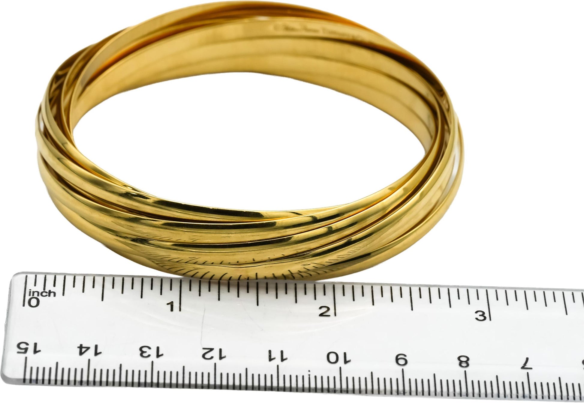 TIFFANY & CO. 18k Yellow Gold Paloma's Melody 9-Bangle Rolling Bracelet w/ Box