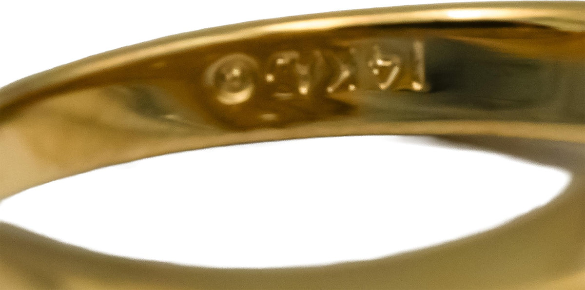 14k Yellow Gold VS Diamond and 6.9mm Pearl Cocktail Ring 0.50CT Size 6.75