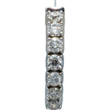 14k White Gold Round Diamond Inside Out Oval Hoop Earrings 7.42CT