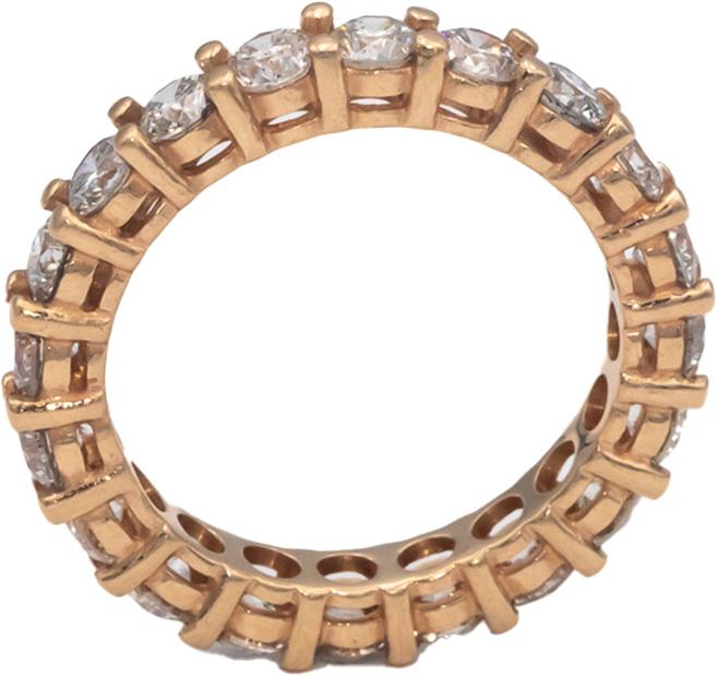 14k Yellow Gold Round Diamond Eternity Band Ring 2.73CT Size 6