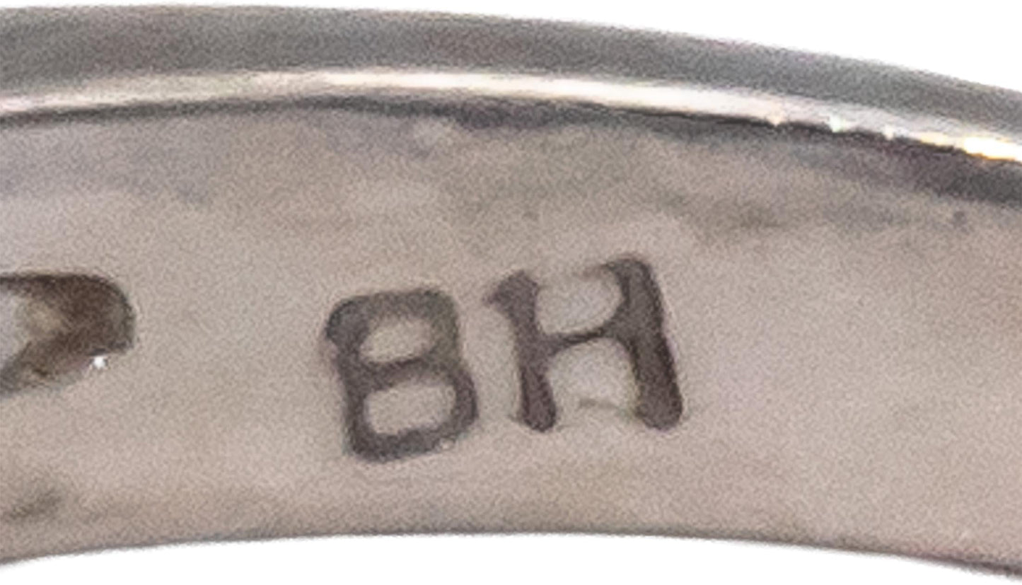 EFFY Designer 14k White Gold 1.55CT Diamond and Tanzanite Band Ring Size 7.75