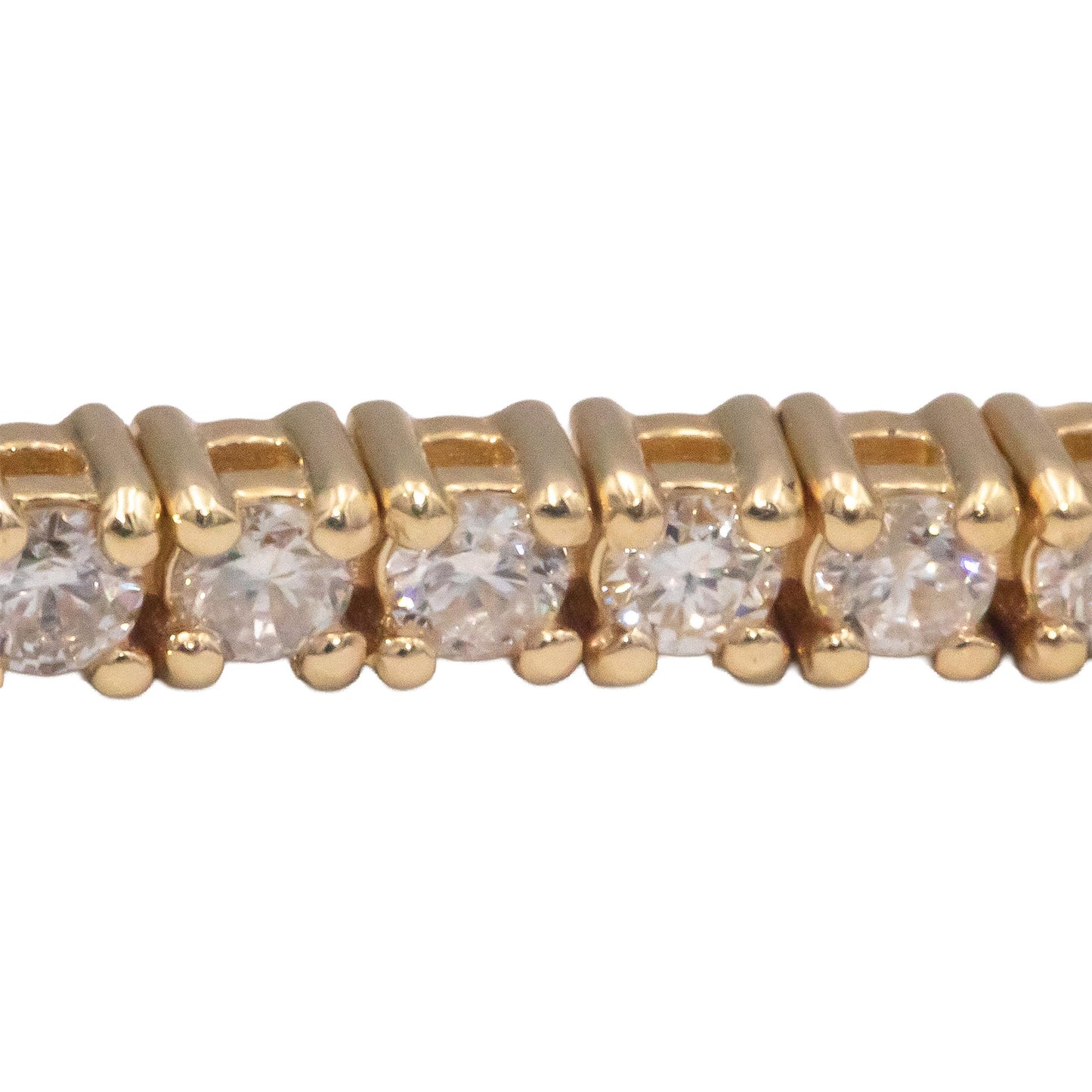 14k Yellow Gold 2.01CT Round Cut Diamond Tennis Bracelet