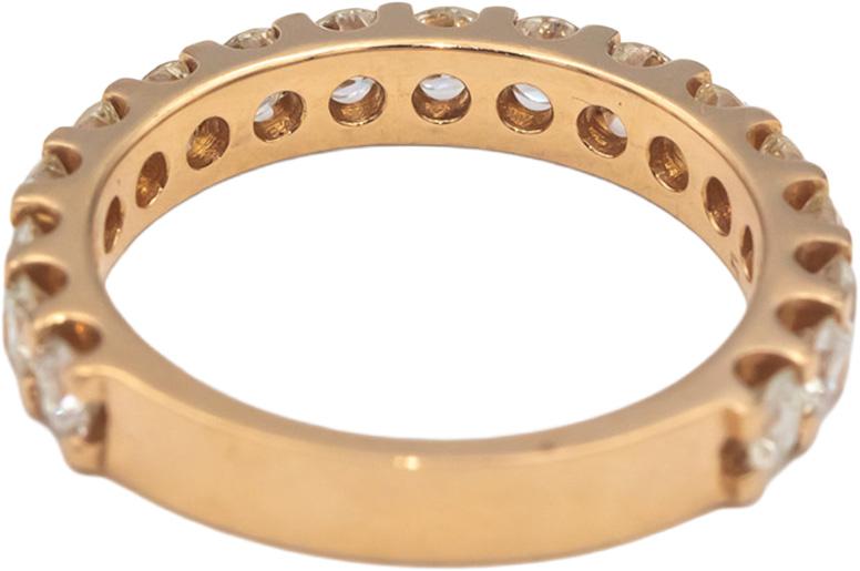 18k Rose Gold 1.46CT VS Round Cut Diamond Wedding Anniversary Band Ring Size 7