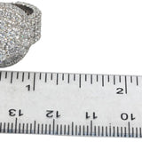 14k White Gold 8.0CT Round Lab Grown Diamond Pave Cluster Ring 8.0CT Size 8.5