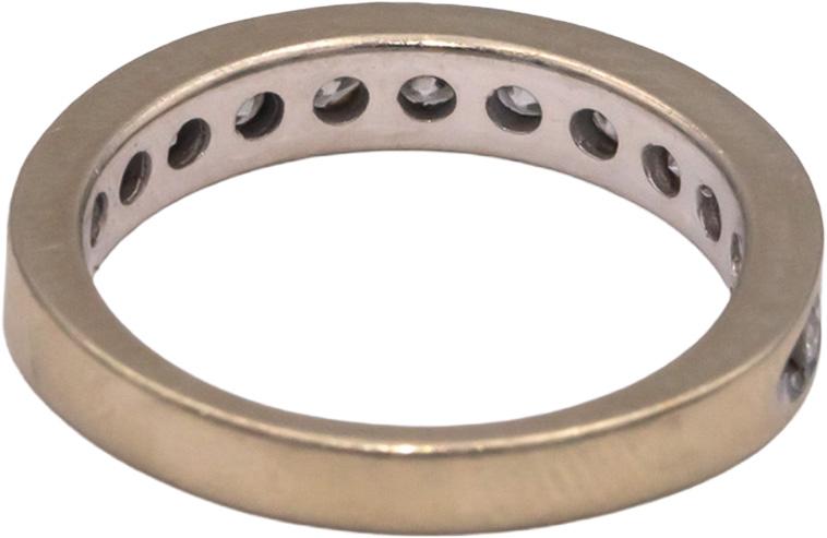 14k White Gold 0.75CT Round Cut Diamond Band Ring Size 7
