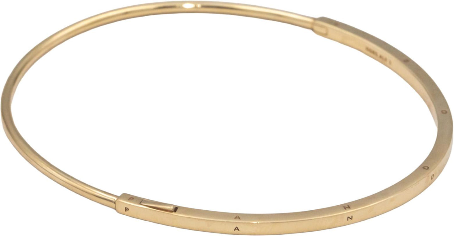 PANDORA 14k Yellow Gold Jewelry Hinged Bangle Bracelet