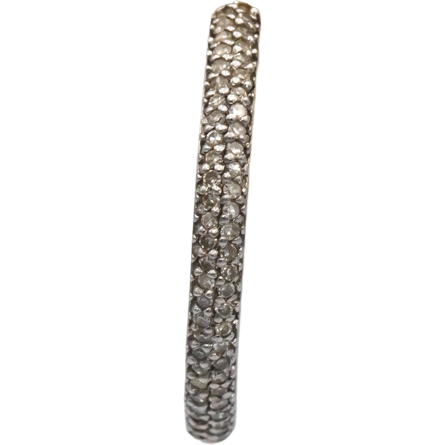 14k White Gold 0.50CT Round Cut Diamond Inside Out Hoop Earrings