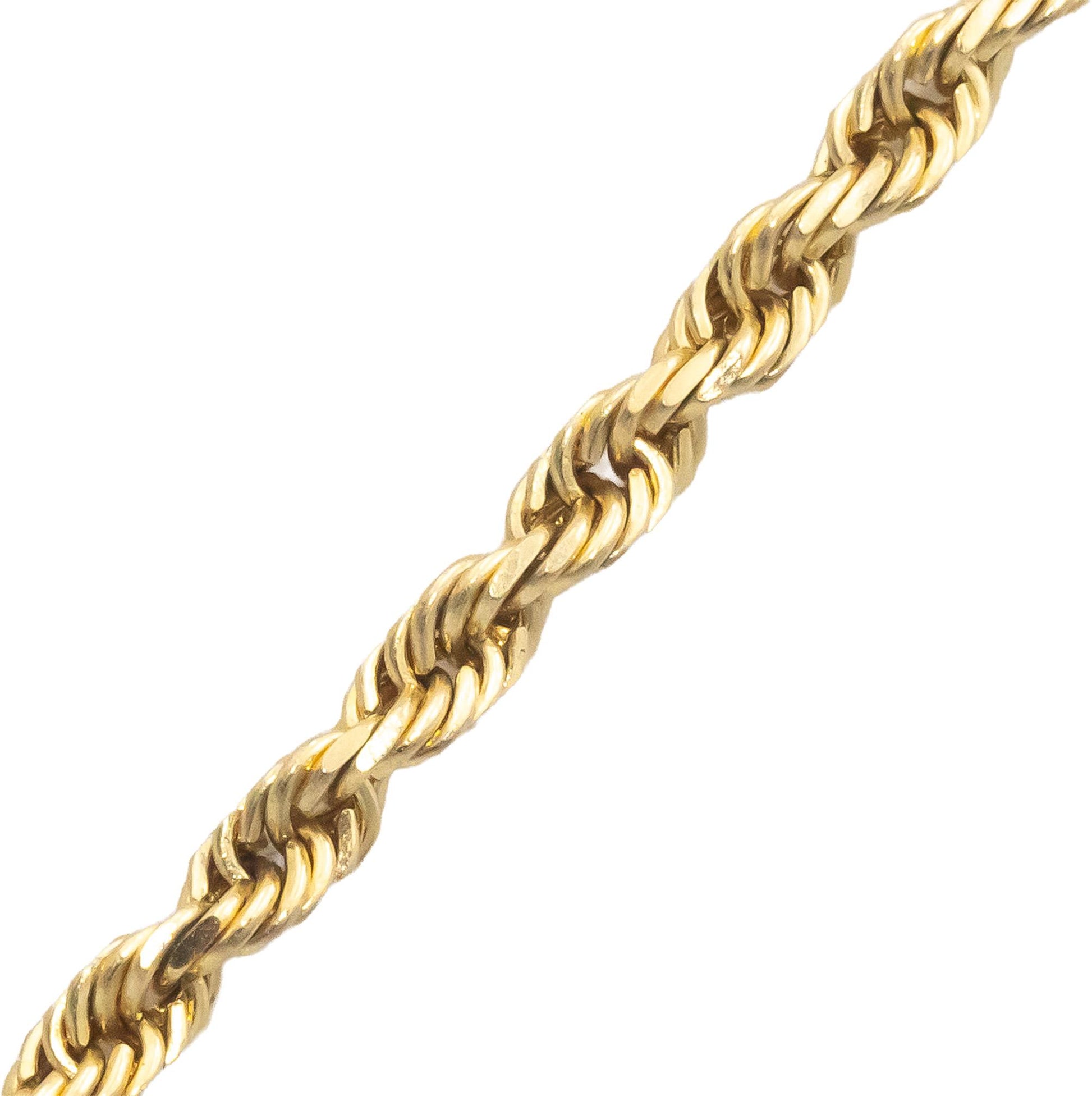 10k Yellow Gold Jewelry 18" Long/2.0mm Wide Twisted Rope Chain Necklace