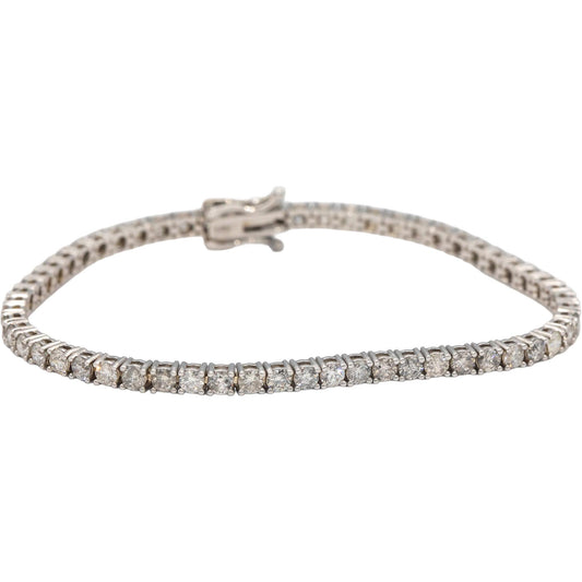 14k White Gold Jewelry 4.70CT Round Cut Prong Set Diamond Tennis Bracelet
