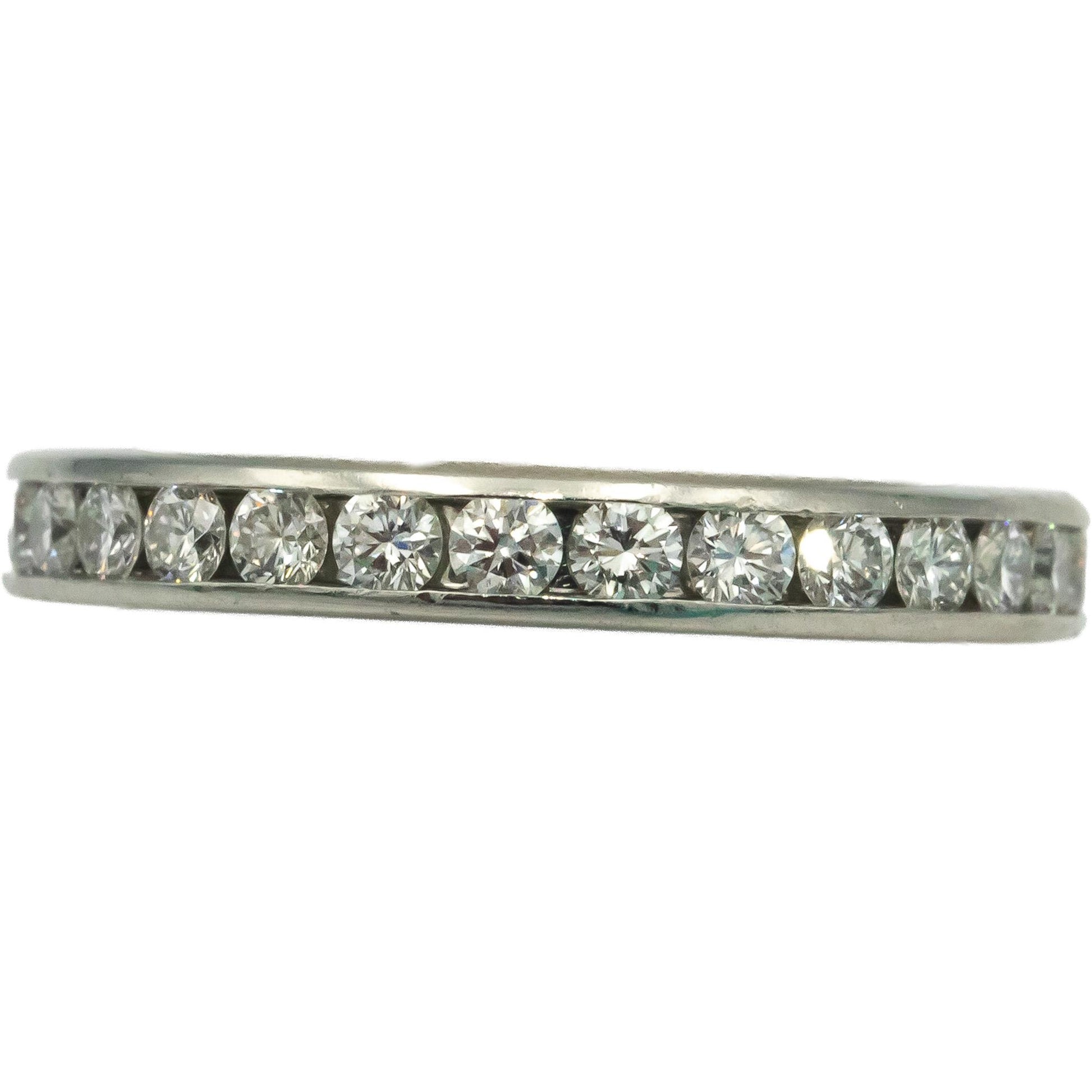 TIFFANY & CO. Platinum VS Round Cut Channel Set 3mm Eternity 1.0CT Ring $7400